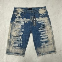 米国発 WAIMEA ワイメア Acid Wash Shorts アシッドウォッシュ リペア デニムショートパンツ (SJNS106)