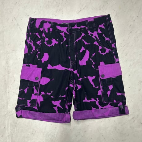 ROCAWEAR ロカウェア 5BORO CAMO オリジナル迷彩柄 カーゴ ショートパンツ ベルト付き (SJNS77)