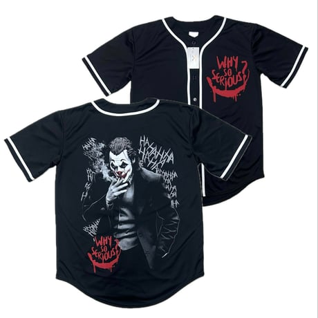 LA発 Why so serious ダークナイト Joker アンダーグラウンド グラフィック ベースボールシャツ (GFX-BB5)