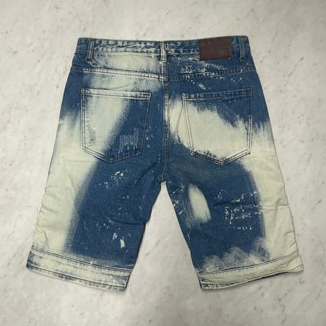 米国発 WAIMEA ワイメア Acid Wash Shorts アシッドウォッシュ バイカー デニムショートパンツ (SJNS105)