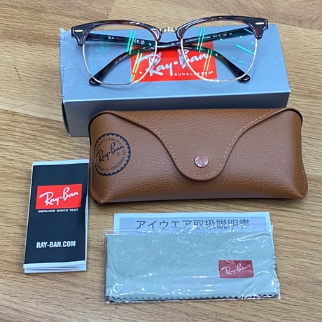 Ray-Ban レイバン CLUBMASTER クラブマスター UVカット加工 クリアレンズ RB3016 ハバナ ゴールド (0RB24)