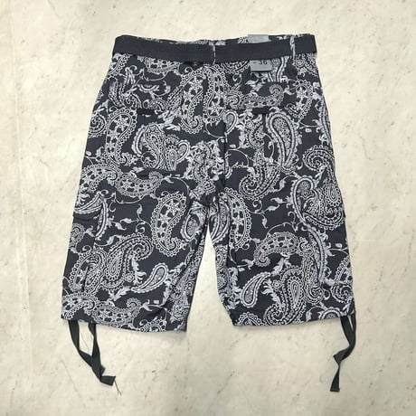 米国仕様 JMC ベルト付き ペイズリー Paisley カーゴショートパンツ Cargo Shorts チャコールグレー (SJNS30)
