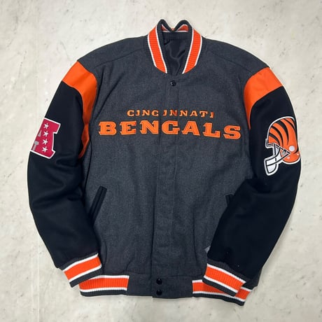 米国仕様 NFL公式 JHデザイン Bengals シンシナティ ベンガルズ NFL リバーシブル スタジアムジャンパー (JH-22)