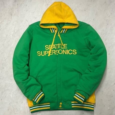 米国仕様 JHデザイン NBA シアトル スーパーソニックス Supersonics リバーシブル スタジアムジャンパー (JH-45)