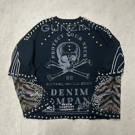米国シカゴ発 Gunzinii ガンジーニ Luxury Oversized Boxy ラグジュアリー ボックス丈 クルーネック (CropT66)