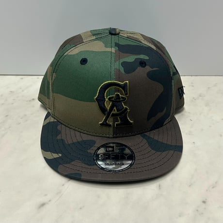 USA限定 9FIFTY ニューエラ MLB カリフォルニア エンゼルス California Angels スナップバックキャップ 迷彩 (950-292)