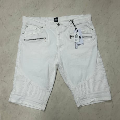 米国発 Imperious インペリアス Biker Short Denim バイカーショートパンツ 白 (SJNS110)