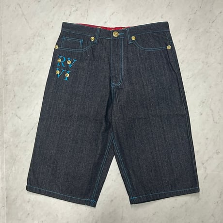 刺繍デザイン CROWN HOLDER クラウンホルダー Denim Shorts デニムショートパンツ (SJNS89)