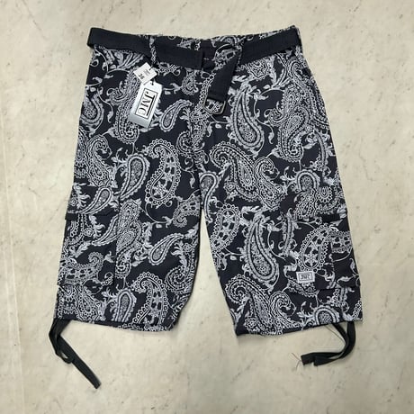 米国仕様 JMC ベルト付き ペイズリー Paisley カーゴショートパンツ Cargo Shorts チャコールグレー (SJNS30)