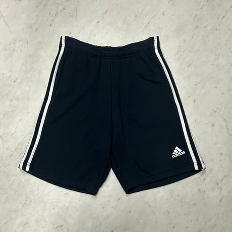 米国仕様 Adidas アディダス エッセンシャル 3ストライプ スウェット ショートパンツ 黒 GYM Shorts