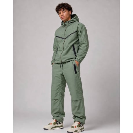 米国発 REPUBLIC Collection リパブリック コレクション Nylon Tech ナイロン テック セットアップ OLIVE (SET58)