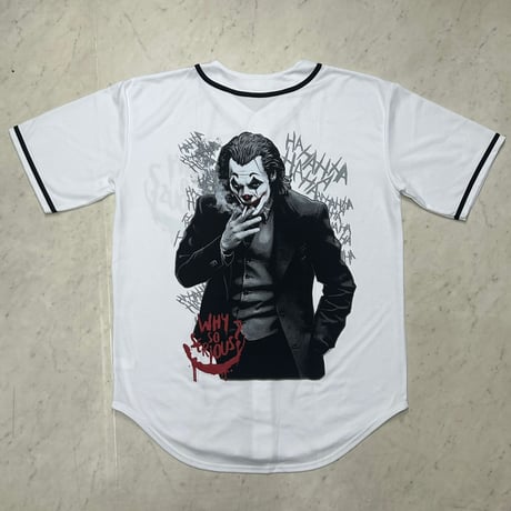 LA発 Why so serious ダークナイト Joker アンダーグラウンド グラフィック ベースボールシャツ (GFX-BB4)