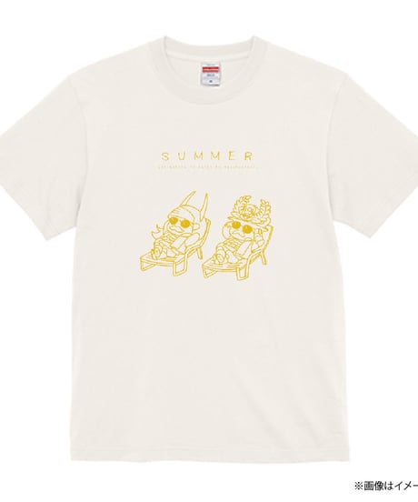 ぷにっと夏だぜ！Tシャツ(バニラホワイト×イエロー)