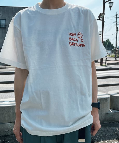 Way Back To Satsuma Tシャツ(バニラホワイト×レッド)