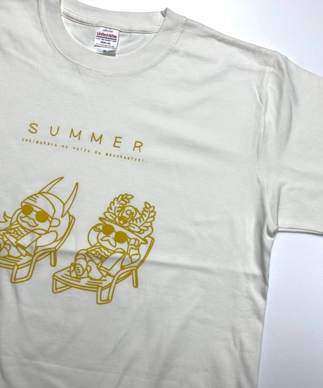 ぷにっと夏だぜ！Tシャツ(バニラホワイト×イエロー)