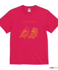ぷにっと夏だぜ！Tシャツ(トロピカルピンク×イエロー)