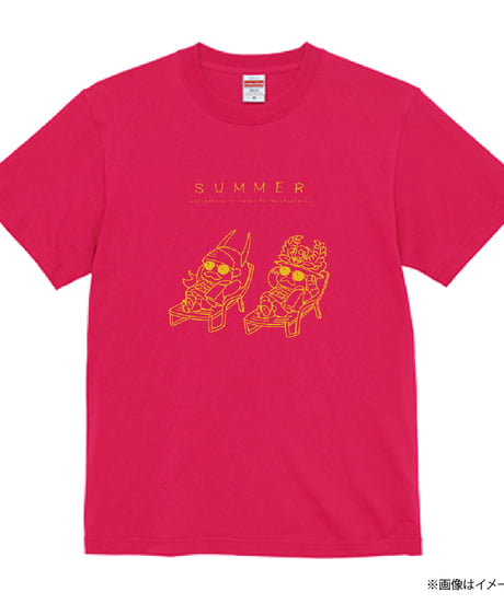 ぷにっと夏だぜ！Tシャツ(トロピカルピンク×イエロー)