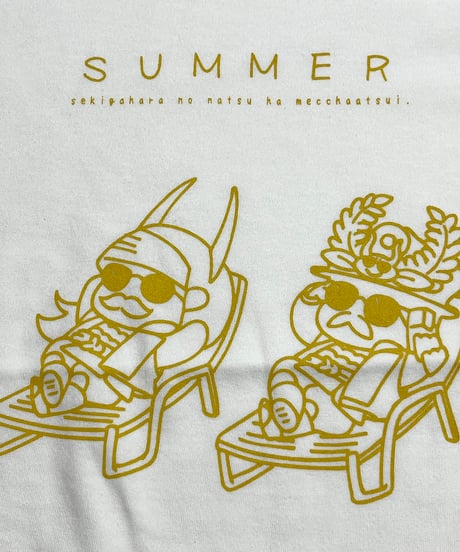 ぷにっと夏だぜ！Tシャツ(バニラホワイト×イエロー)