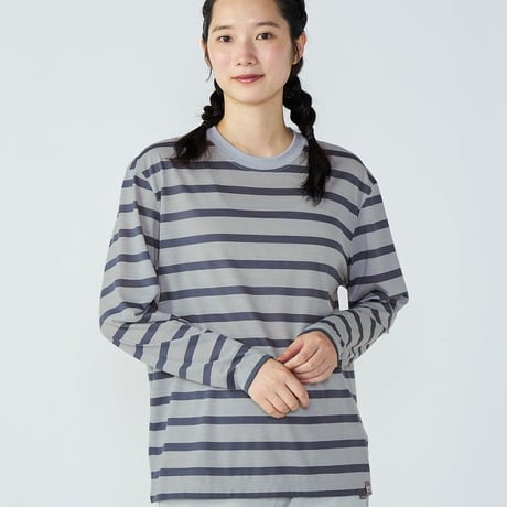 SN／JP 140 ウール エブリディ ロングスリーブ ボーダー Tシャツ（ユニセックス）