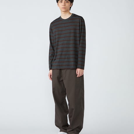 SN／JP 140 ウール エブリディ ロングスリーブ ボーダー Tシャツ（ユニセックス）