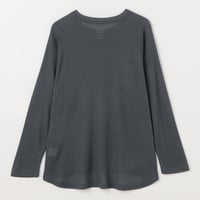 SN／JP 170 ウールワッフル スナップ ヘンリーネック ロングスリーブ（ユニセックス）
