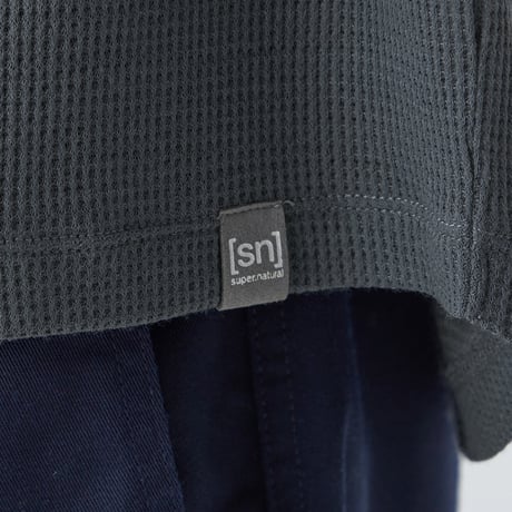 SN／JP 170 ウールワッフル スナップ ヘンリーネック ロングスリーブ（ユニセックス）