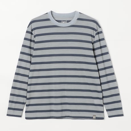 SN／JP 140 ウール エブリディ ロングスリーブ ボーダー Tシャツ（ユニセックス）