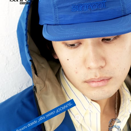 "sunroof classic logo" ripstop running cap (BLUE)