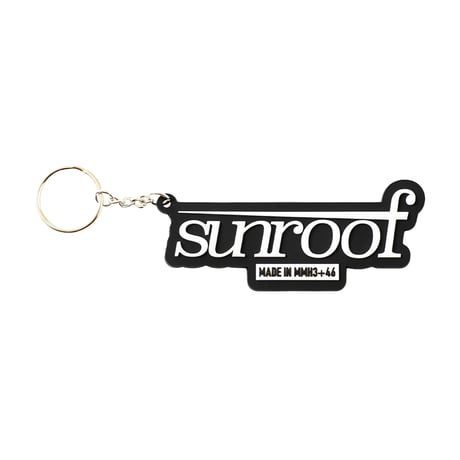 "sunroof classic logo" rubber keychain (BLACK)