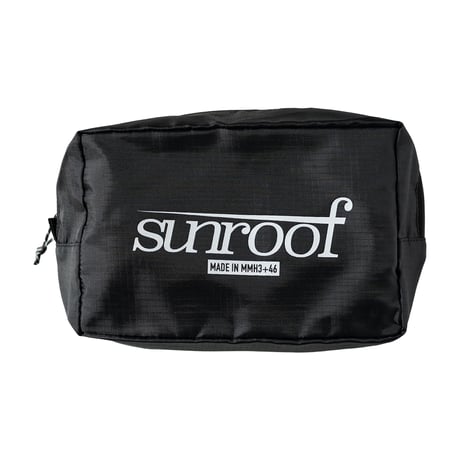 "sunroof classic logo" ripstop pouch (BLACK)