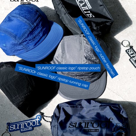 "sunroof classic logo" rubber keychain (BLUE)
