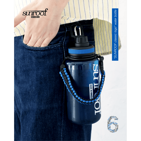 "sunroof classic logo" water bottle (BLUE)