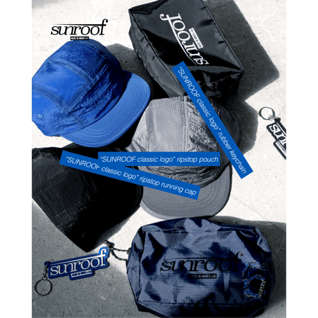 "sunroof classic logo" ripstop pouch (BLACK)