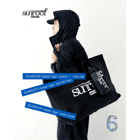 "sunroof classic logo" big tote bag (BLACK)