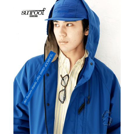 "sunroof classic logo" ripstop running cap (BLUE)