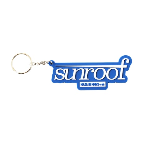"sunroof classic logo" rubber keychain (BLUE)