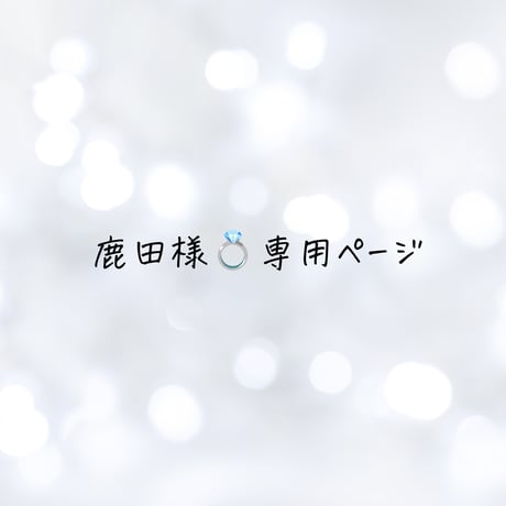 鹿田様 専用ページ💍