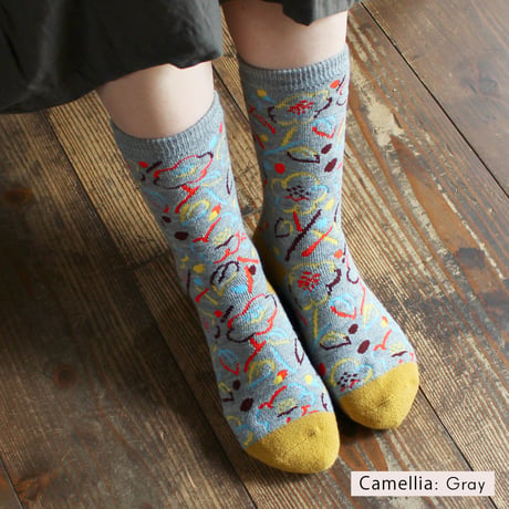 BS09 BOTANICA SOCKS -ボタニカソックス-【ツバキ】