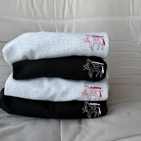 house PRINT sweat 　[BLACK]　HEV-26016