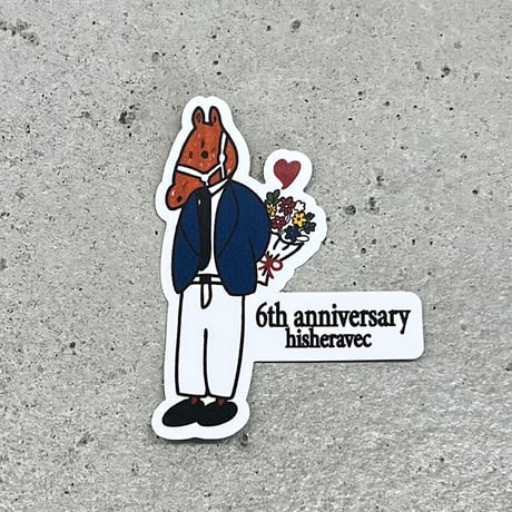 6th Anniversary serial number knit＆Sticker　［ivory］