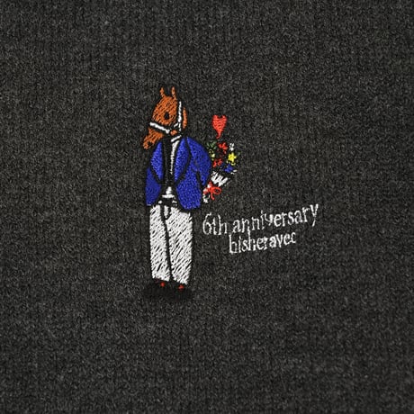6th Anniversary serial number knit＆Sticker　［black］