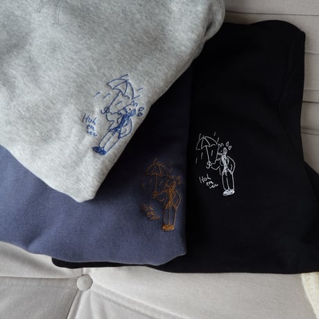 embroidery sweat 　[NAVY]　HEV-26015