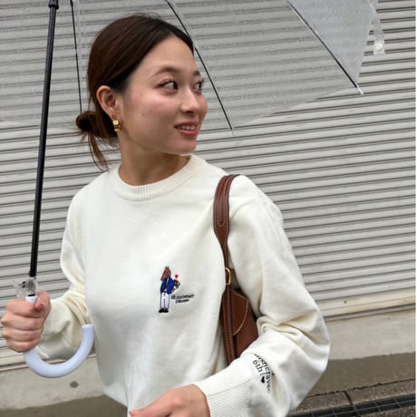 6th Anniversary serial number knit＆Sticker　［ivory］