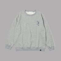 embroidery sweat 　[杢GRAY]　HEV-26015