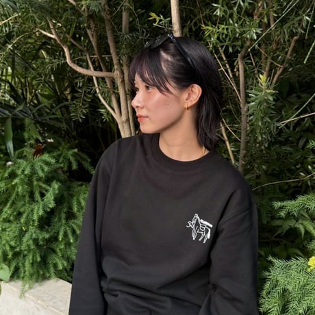 house PRINT sweat 　[BLACK]　HEV-26016
