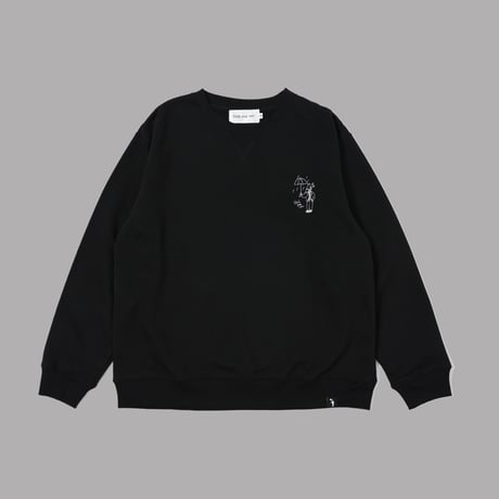embroidery sweat 　[BLACK]　HEV-26015