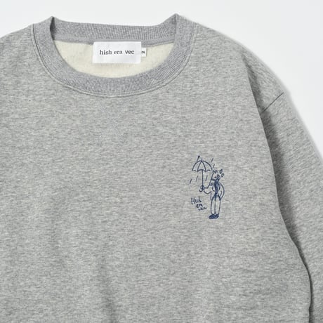 embroidery sweat 　[杢GRAY]　HEV-26015