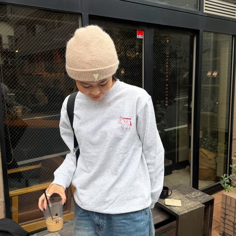 house PRINT sweat 　[ASH GRAY]　HEV-26016