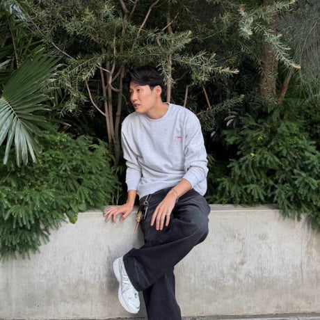 house PRINT sweat 　[ASH GRAY]　HEV-26016
