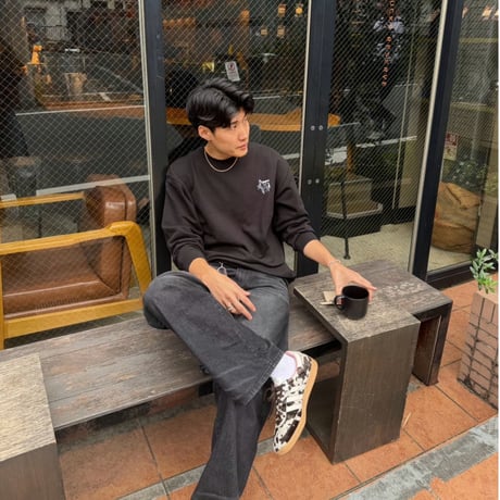 house PRINT sweat 　[BLACK]　HEV-26016